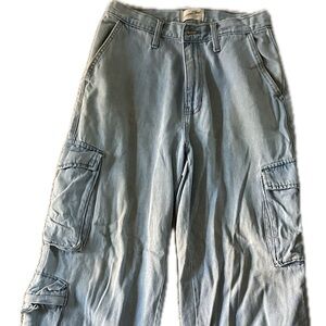 Universal Thread Light Blue Cargo Wide Leg Jeans